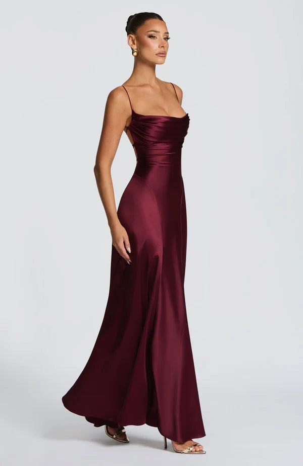 Adelina Maxi Elbise - Kiraz Lake
