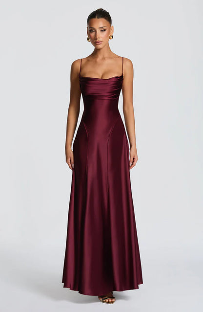 Adelina Maxi Elbise - Kiraz Lake