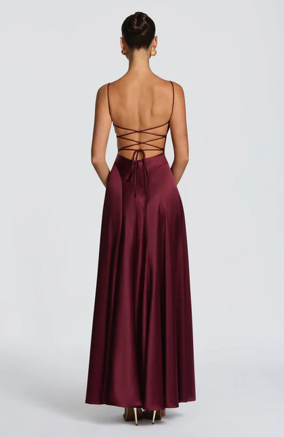 Adelina Maxi Elbise - Kiraz Lake