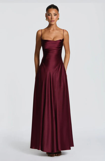 Adelina Maxi Elbise - Kiraz Lake