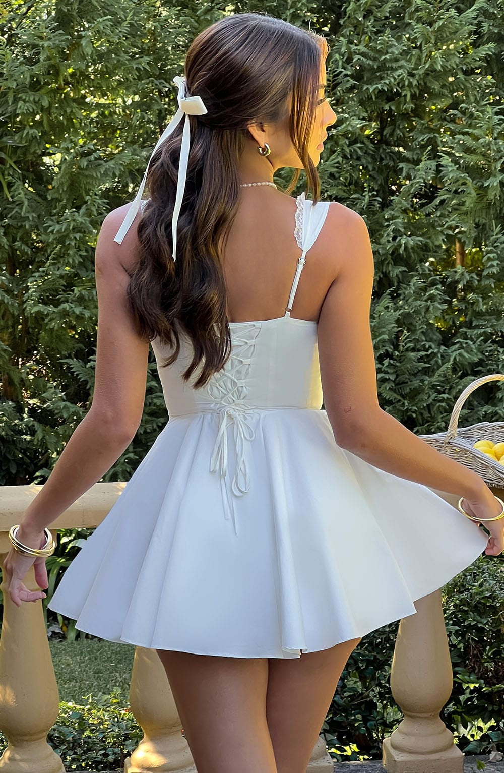 Antonella Mini Elbise - Krem