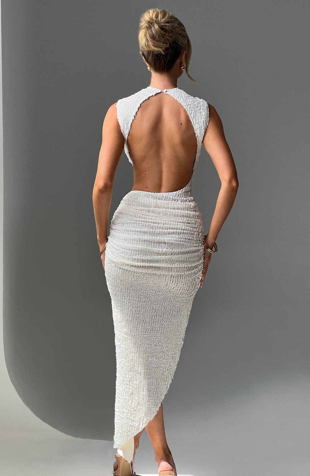 Aphrodite Midi Elbise - Krem