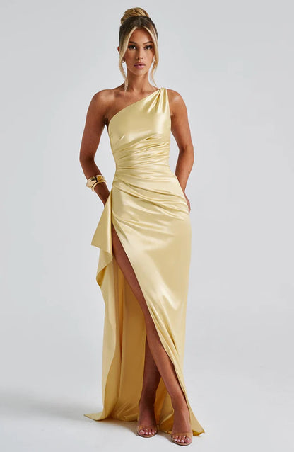 Ariel Maxi Elbise - Limon
