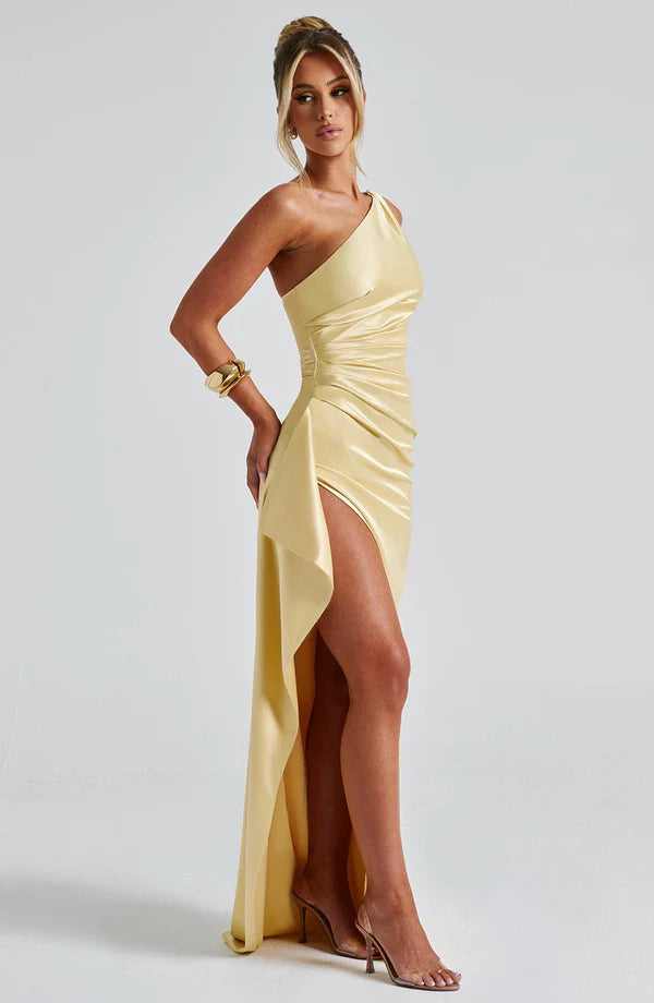 Ariel Maxi Elbise - Limon