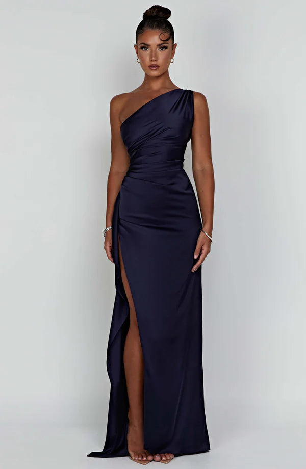 Ariel Maxi Elbise - Lacivert