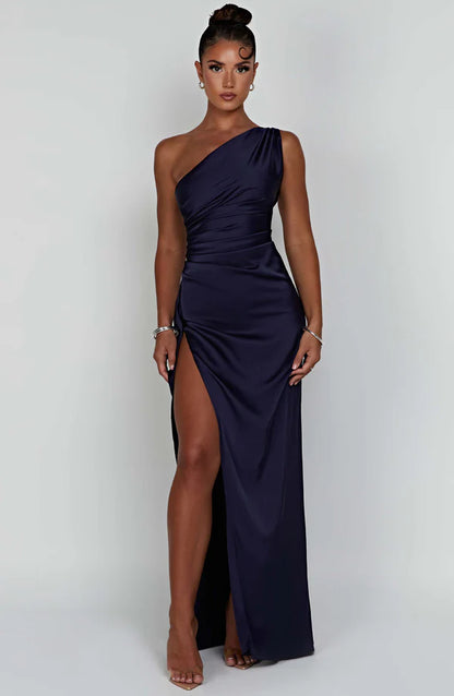 Ariel Maxi Elbise - Lacivert