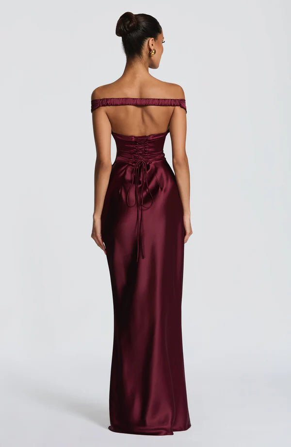 Aurelia Maxi Elbise - Kiraz Lake