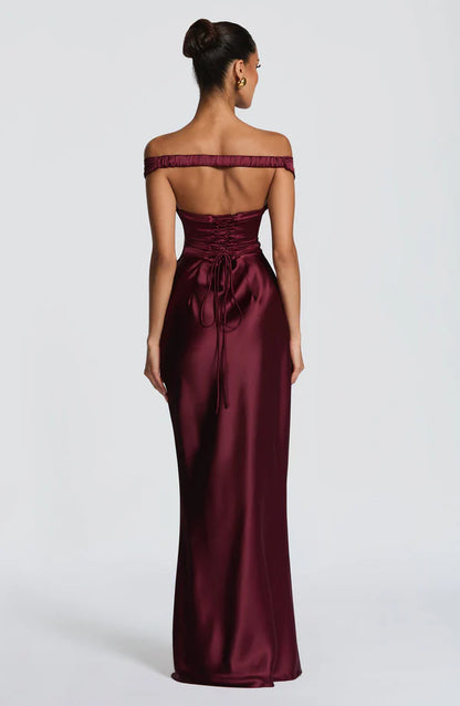 Aurelia Maxi Elbise - Kiraz Lake