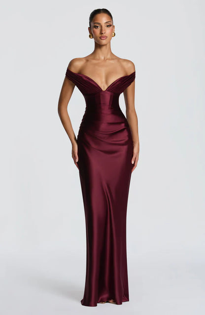 Aurelia Maxi Elbise - Kiraz Lake