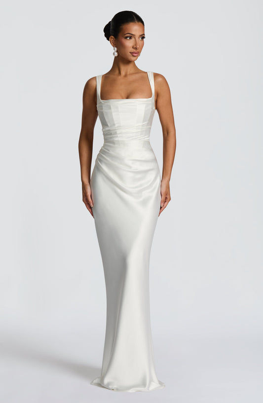 Calanthe Maxi Elbise - Ivory