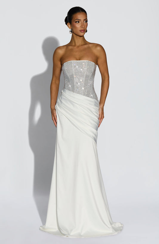 Celestia Maxi Elbise - Ivory