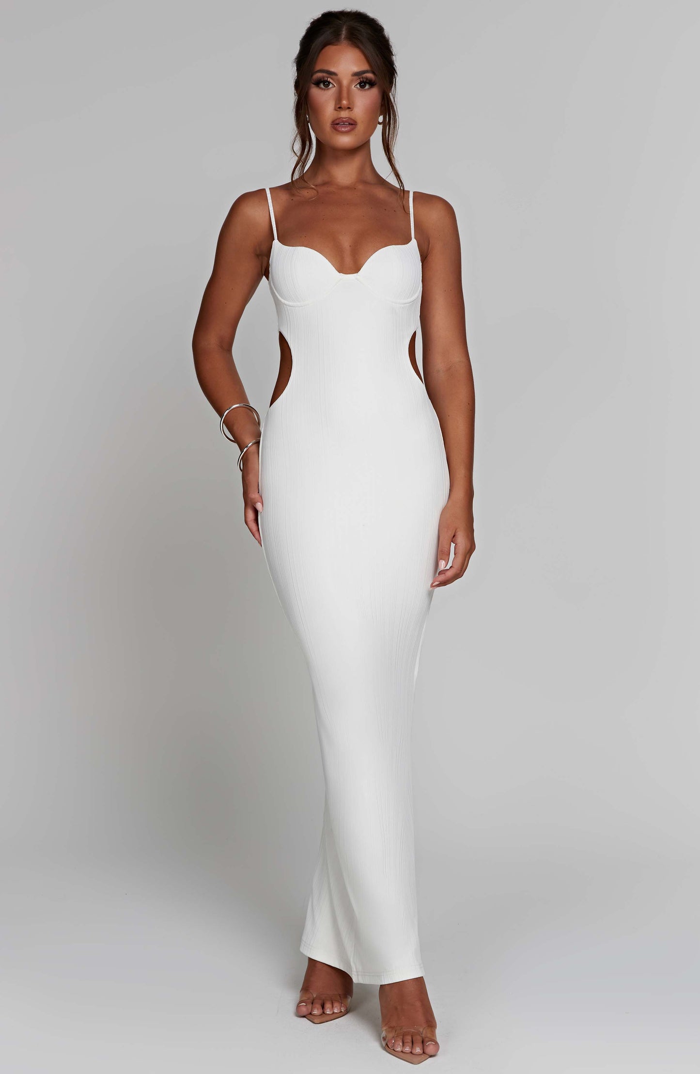 Celine Maxi Elbise - Beyaz