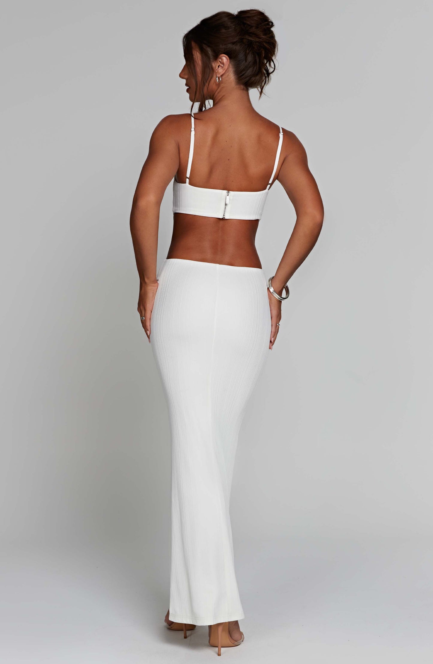 Celine Maxi Elbise - Beyaz