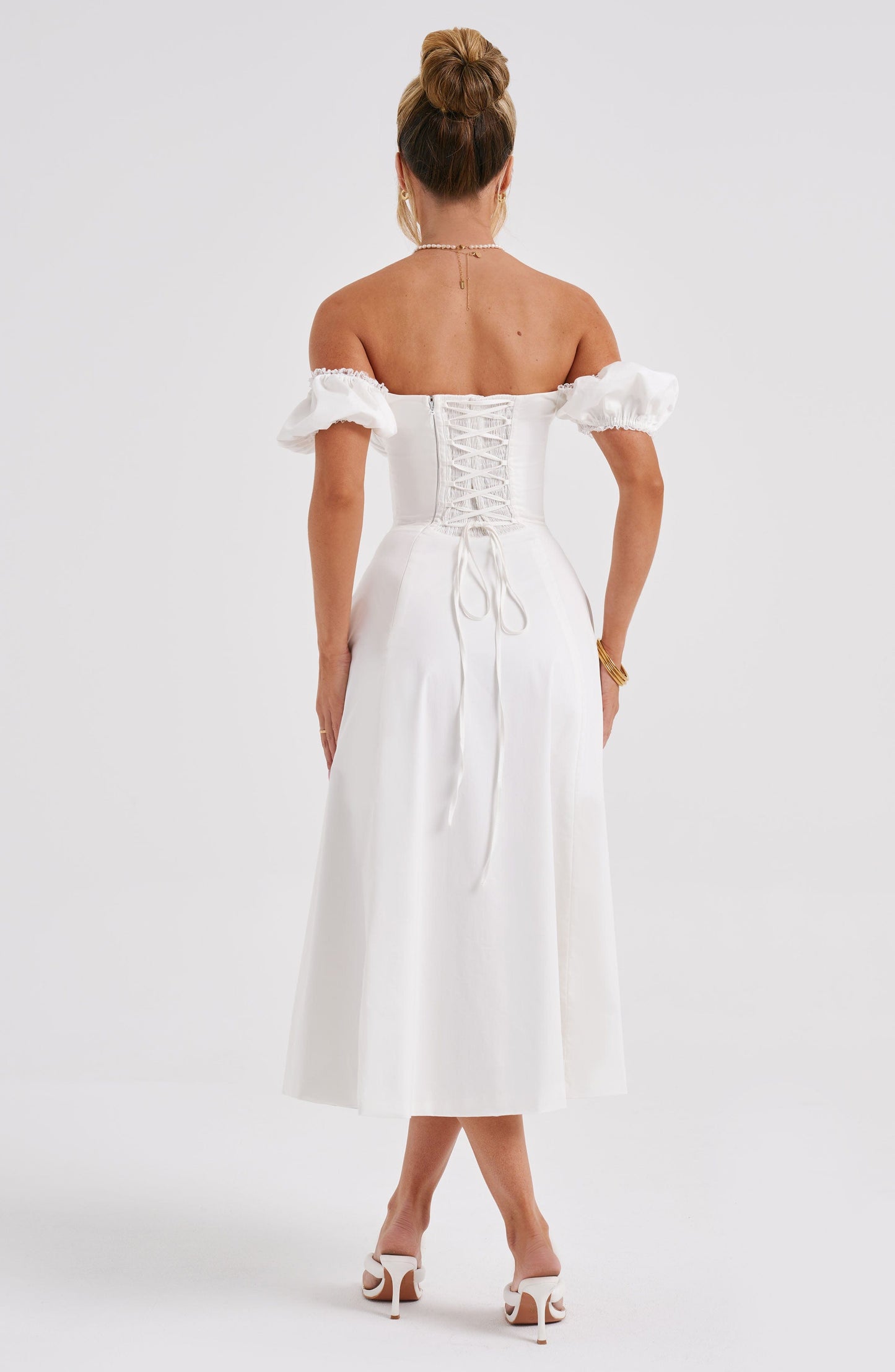 Courtney Midi Elbise - Krem