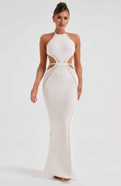 Delia Maxi Elbise - Beyaz