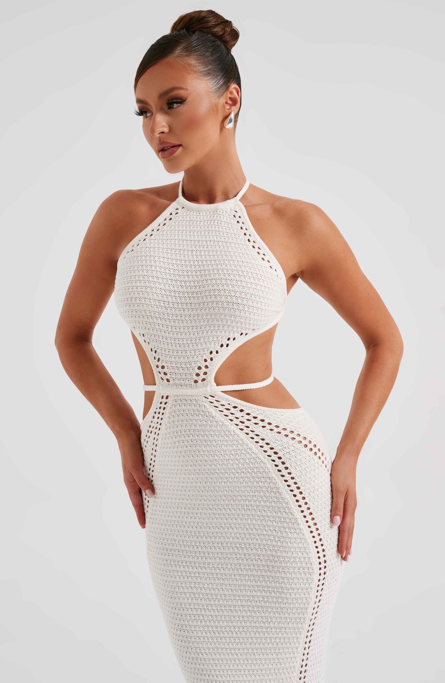 Delia Maxi Elbise - Beyaz