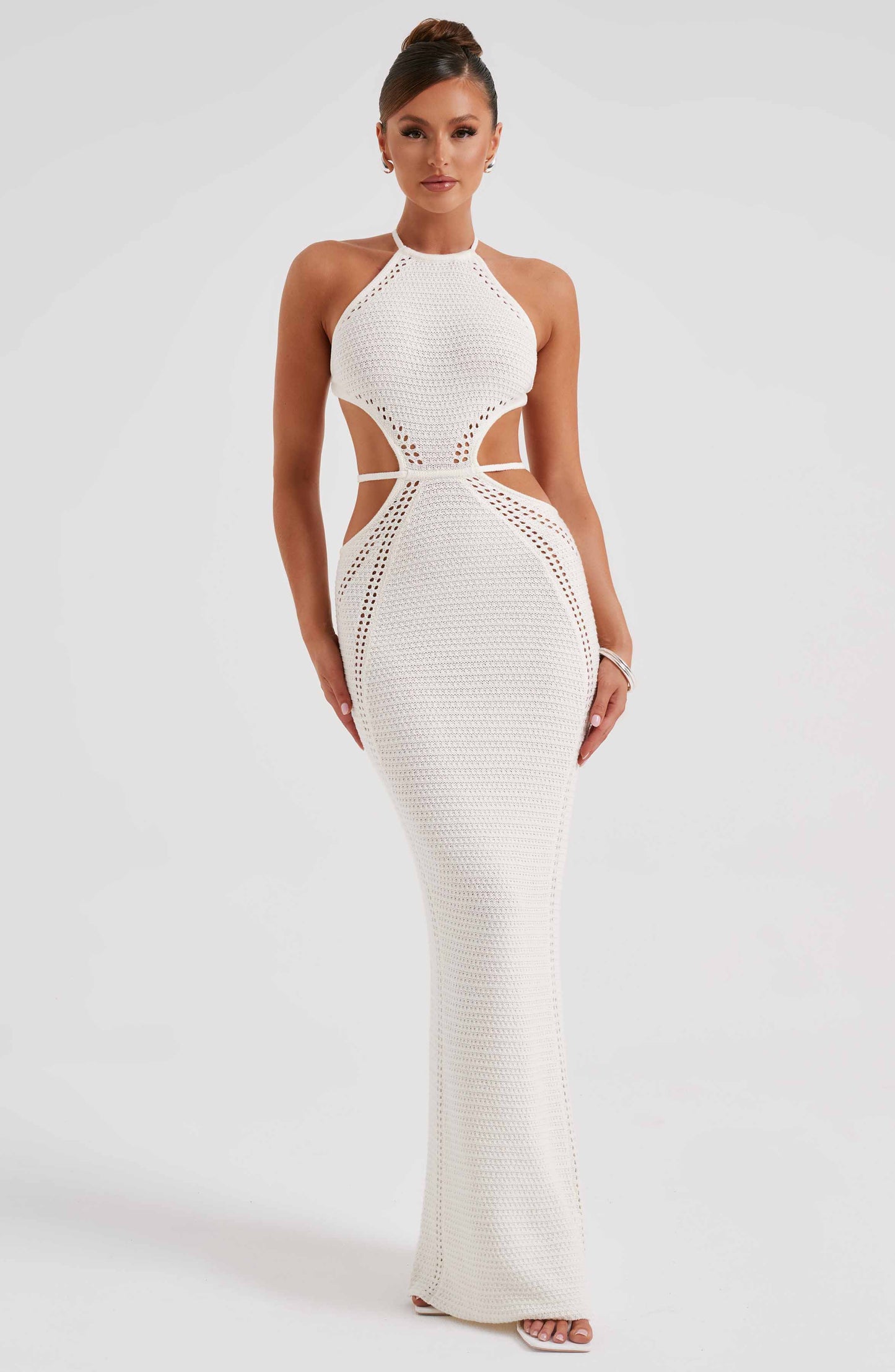 Delia Maxi Elbise - Beyaz