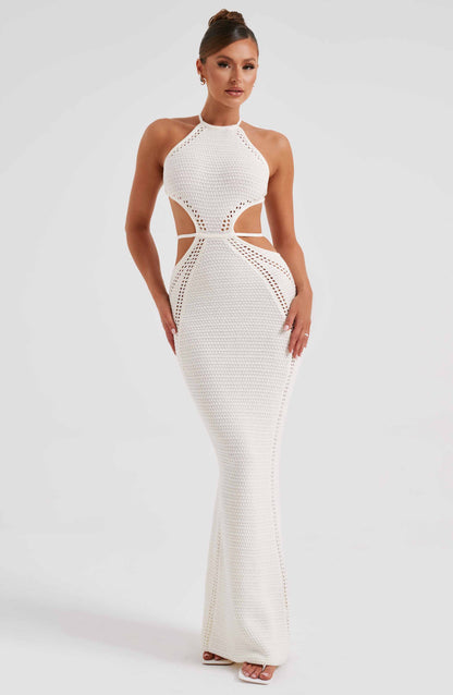 Delia Maxi Elbise - Beyaz