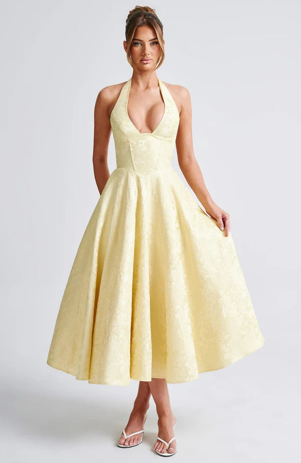 Effie Midi Elbise - Limon
