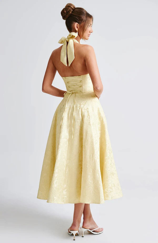 Effie Midi Elbise - Limon