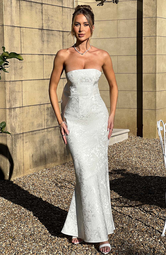 Felicity Maxi Elbise - Krem