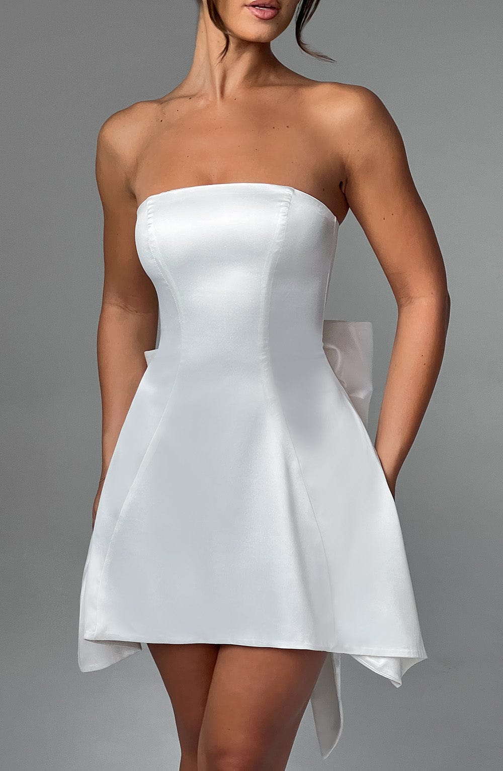 Freja Mini Elbise - Krem