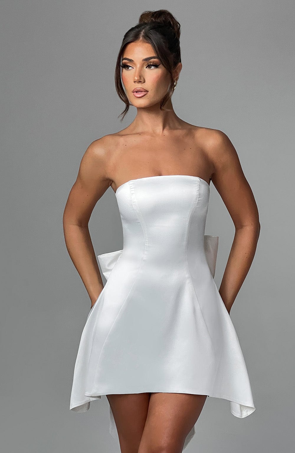 Freja Mini Elbise - Krem