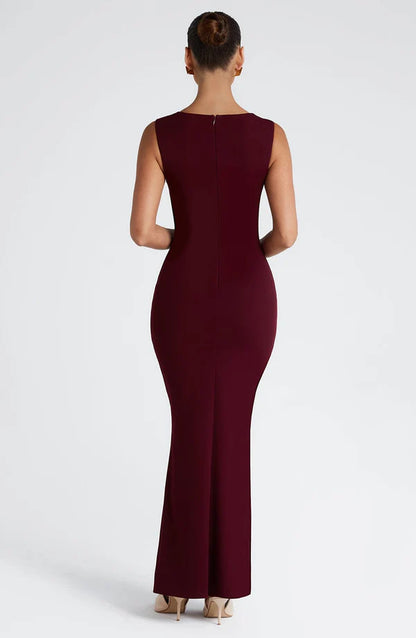 Helena Maxi Elbise - Kiraz Lake