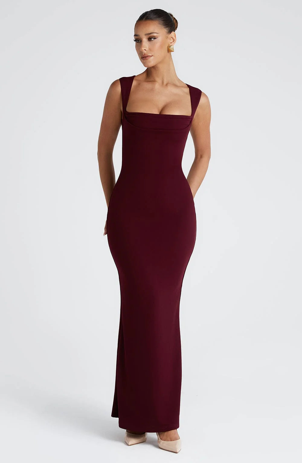 Helena Maxi Elbise - Kiraz Lake