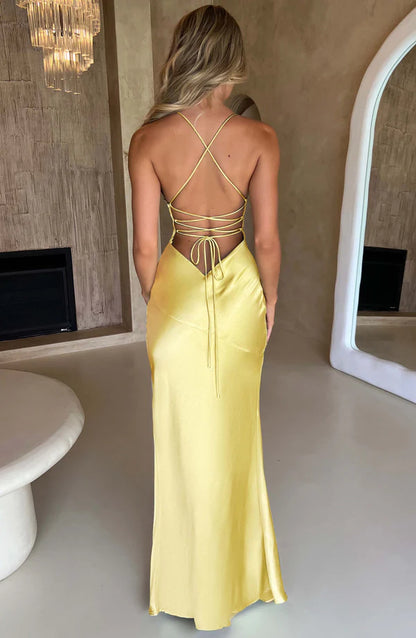 Isobel Maxi Elbise - Limon