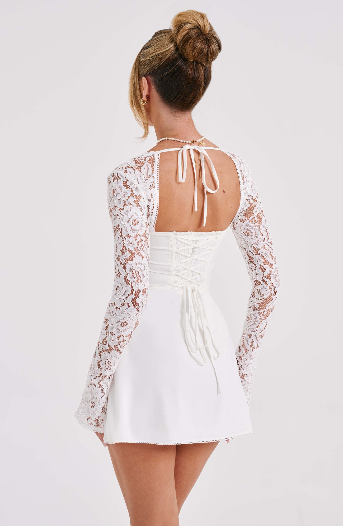Jacinta Mini Elbise - Krem