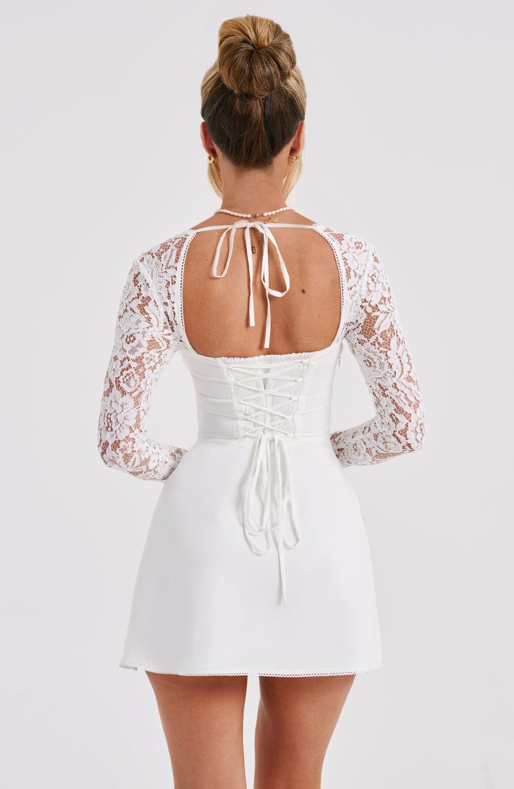 Jacinta Mini Elbise - Krem
