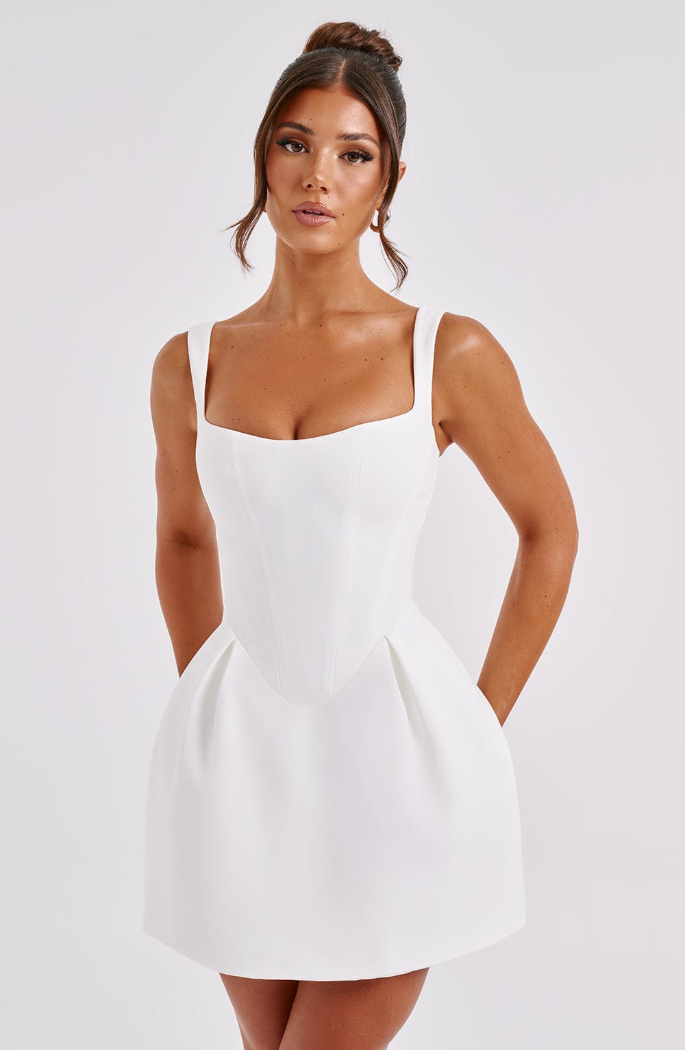 Janiah Mini Elbise - Krem