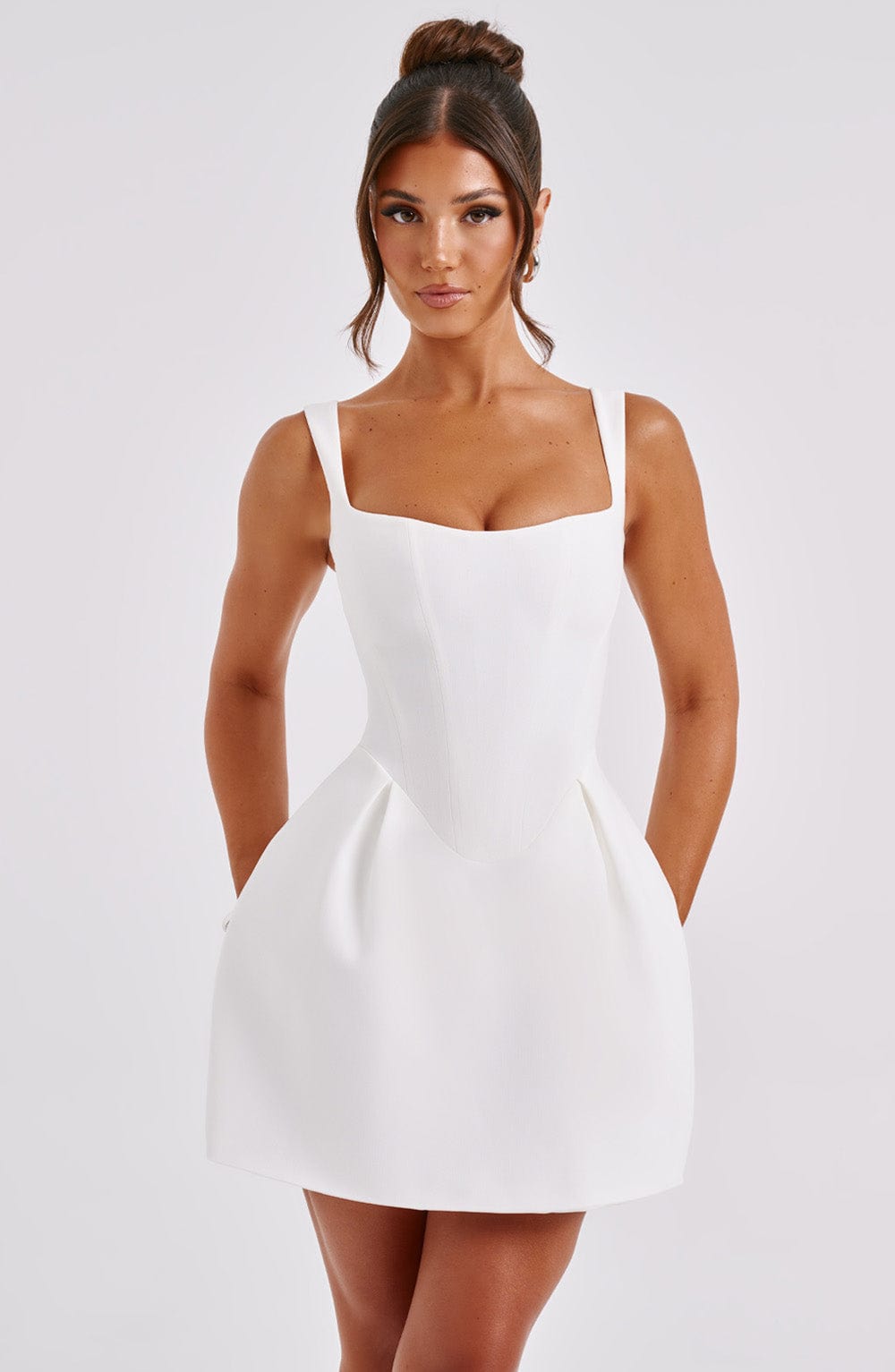 Janiah Mini Elbise - Krem