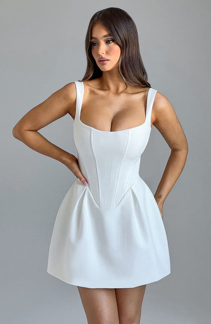 Janiah Mini Elbise - Krem