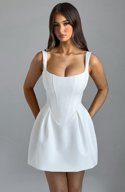 Janiah Mini Elbise - Krem