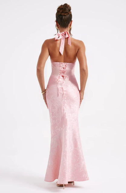 Josephine Maxi Elbise - Pudra Pembesi
