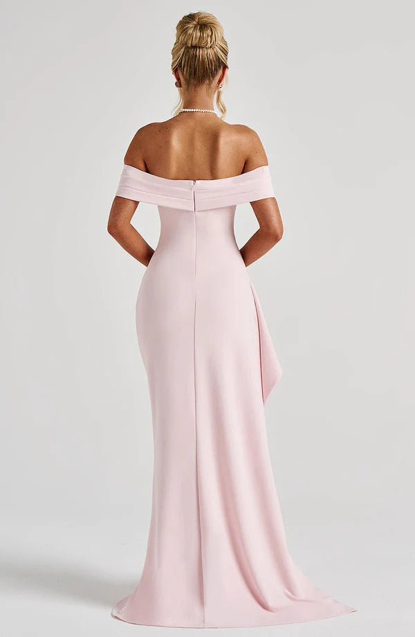 Joyce Maxi Elbise - Pudra Pembesi