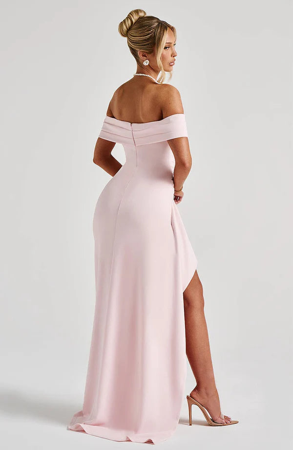 Joyce Maxi Elbise - Pudra Pembesi