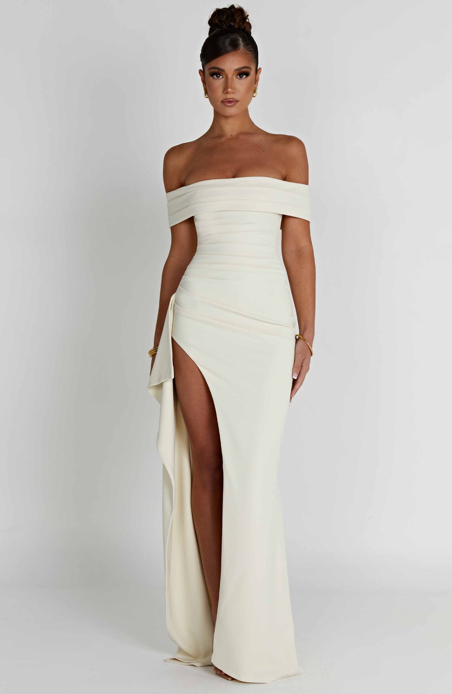 Joyce Maxi Elbise - Krem