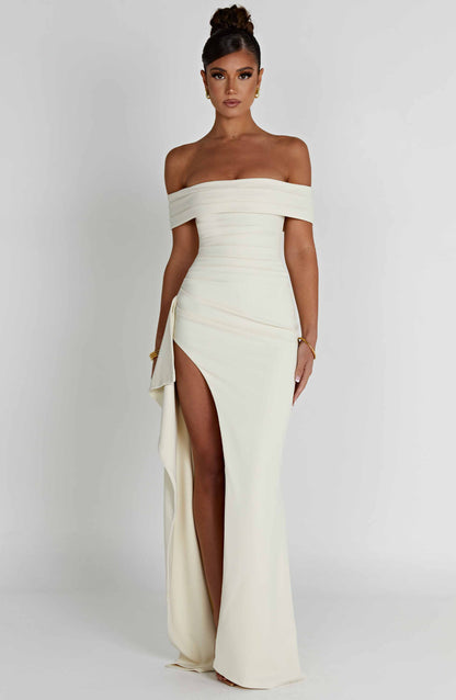 Joyce Maxi Elbise - Krem