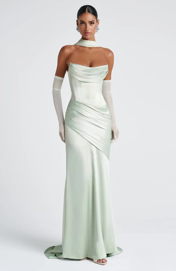 Kensington Maxi Elbise - Nane Yeşili