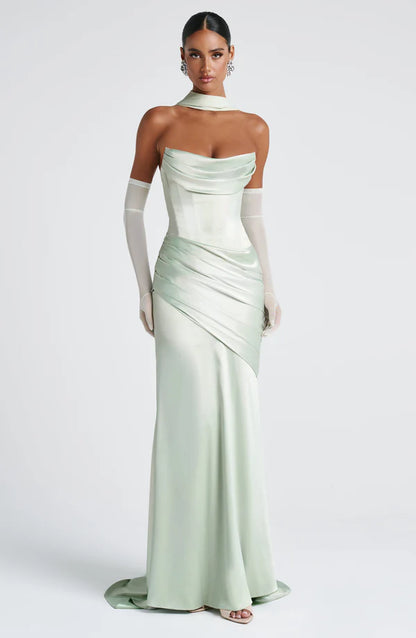 Kensington Maxi Elbise - Nane Yeşili