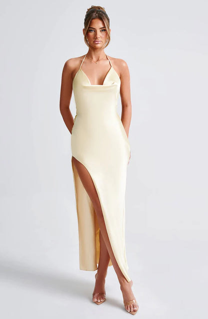 Kiandra Maxi Elbise - Limon
