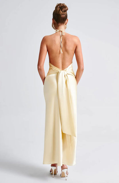 Kiandra Maxi Elbise - Limon