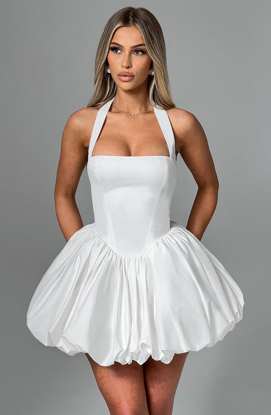 Maricia Mini Elbise - Krem
