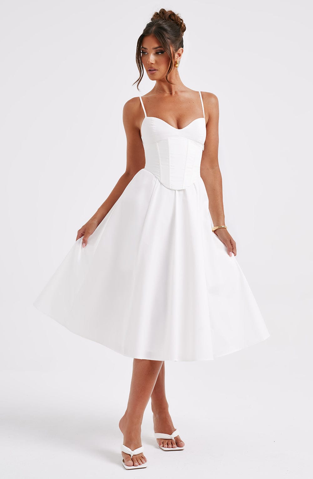 Mariella Midi Elbise - Krem