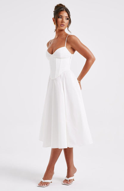 Mariella Midi Elbise - Krem