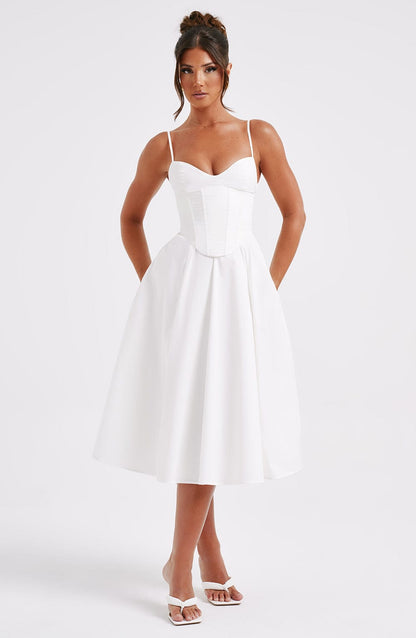 Mariella Midi Elbise - Krem