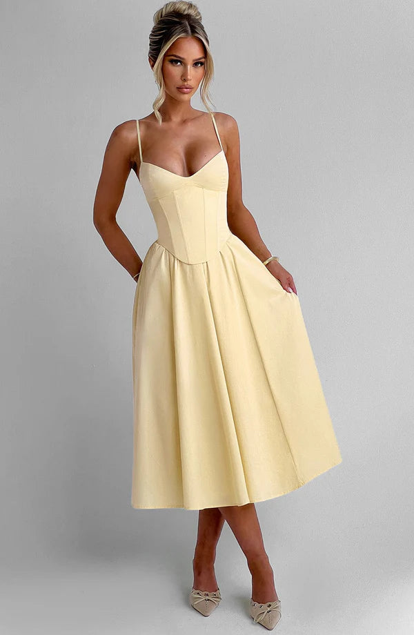 Mariella Midi Elbise - Limon